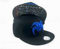 Capichecaps party blue black clown GIF