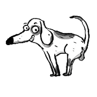 TineSchulz dog poop huckepack rueben Sticker