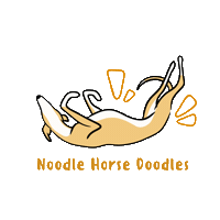 NoodleHorseDoodles stretch greyhound wiggles restless Sticker