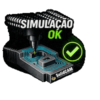 solidcam_latam cam cnc usinagem simulação Sticker