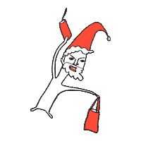Christmas Santa Sticker by MALT Studio