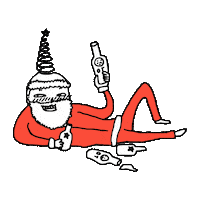 Christmas Santa Sticker by MALT Studio