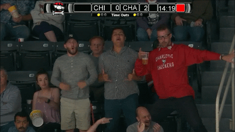 hockey dancing GIF by Charlotte Checkers