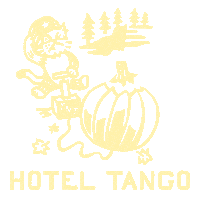 Hot Chocolate Cat Sticker by Hotel Tango Distillery