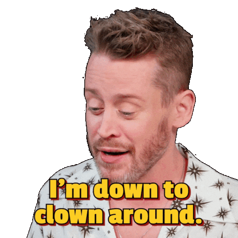 Clowning Around Macaulay Culkin Sticker by First We Feast