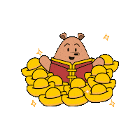 Chinese New Year Gold Sticker