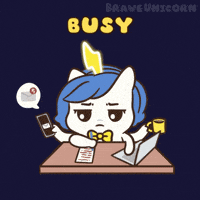 Bu Working Hard GIF by Brave Unicorn