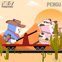 Wild West Couple GIF by Pudgy Penguins