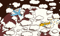 Planet Earth Clouds GIF by Aiste Papartyte
