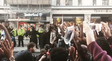 Protesters Shout 'Hands Up, Don't Shoot' at Black Lives Matter March in London
