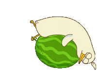 Chicken Watermelon Sticker by BadTimeStories
