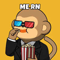 Movie Time Popcorn GIF by Wise Monkey Meme