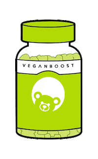 Veganboost vegan gummy bear hair vitamins hairvitamins Sticker