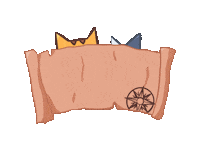 mafaldavidal cats map path cute cats Sticker