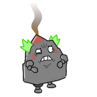 Angry Rock Sticker by Treehouse Direct