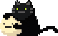 Cat Hug Sticker by JK