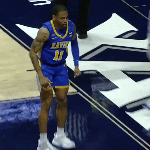 Excited March Madness GIF by Xavier Men's Basketball