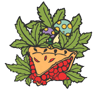 Cherry Pie Sticker by CannaSmack