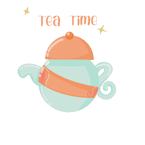 Tea Time Orange Sticker