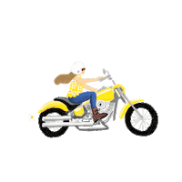 dillydalian summer motorcycle daisy chick Sticker
