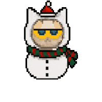 Merry Christmas Pixel Sticker
