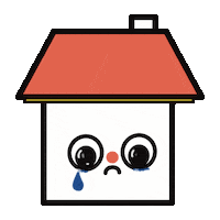 Sad House Sticker