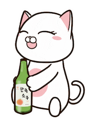 annmeowparty cat drink beer drunk Sticker