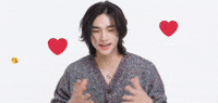 hyunjin_20 love heart emoji viral GIF