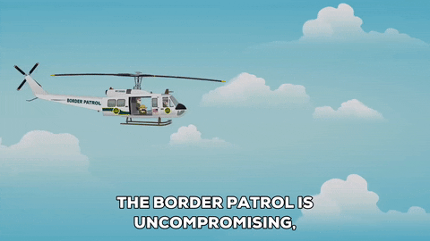 flying border patrol GIF by South Park 