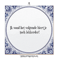 Bier Wijsheid Sticker by Tegelspreuken.nl