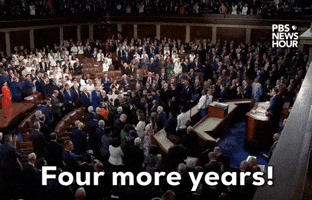 "Four more years!" 