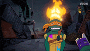 Tired Fire GIF by Teenage Mutant Ninja Turtles