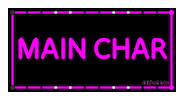 Main Character Neon Sticker