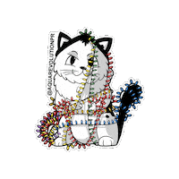 Cat Christmas Sticker by Aqua Revolution