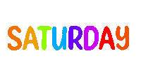 Saturday Morning Rainbow Sticker