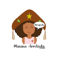 MininaArretada obrigado obrigada minina arretada mininaarretada Sticker