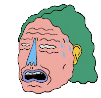 ffembroidery mood cringe sweat stress Sticker