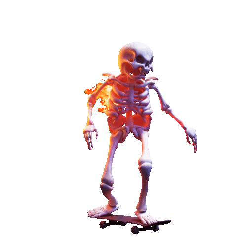 Skate Or Die 3D Sticker by Ron The Killer