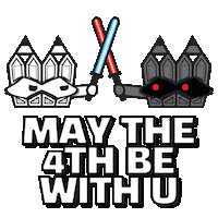 May The Fourth Be With You Star Wars Sticker by Stamatia Alexaki