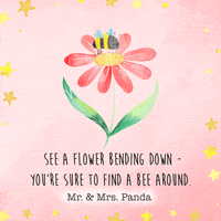 Bumble Bee Flower GIF by Mr. & Mrs. Panda