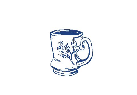 Esmeolive giphyupload dancing mug handmade mug elderberry mug Sticker