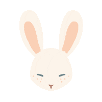 White Rabbit Bunny Sticker by zandraart