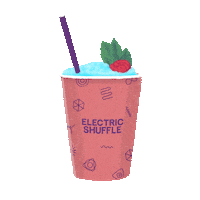 Pink Cocktail Sticker by Electric Shuffle