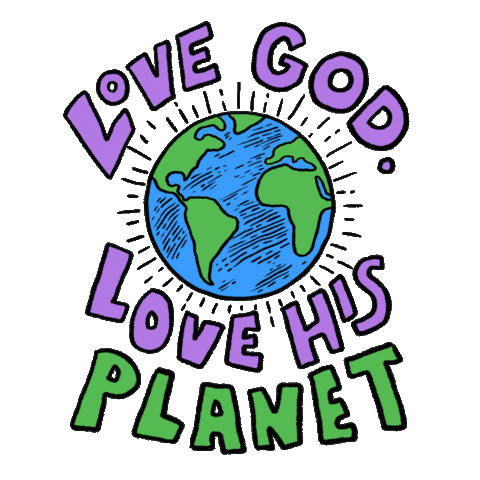 Save The Earth Jesus Sticker by INTO ACTION