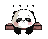 Tired Panda Bear Sticker by Slice Consulting
