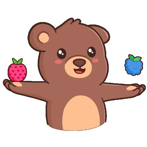 Happy Red Berry Sticker by BEARISH