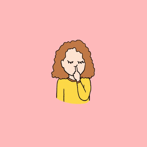 artokino giphygifmaker girl finger nose GIF