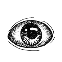 sketchbrooke trippy psychedelic face creepy Sticker