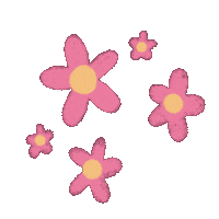 sketchymanda dance pink flower yellow Sticker