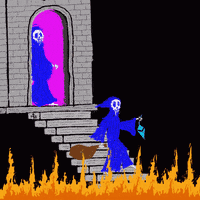 niftyjutsu loop endless flames 666 GIF